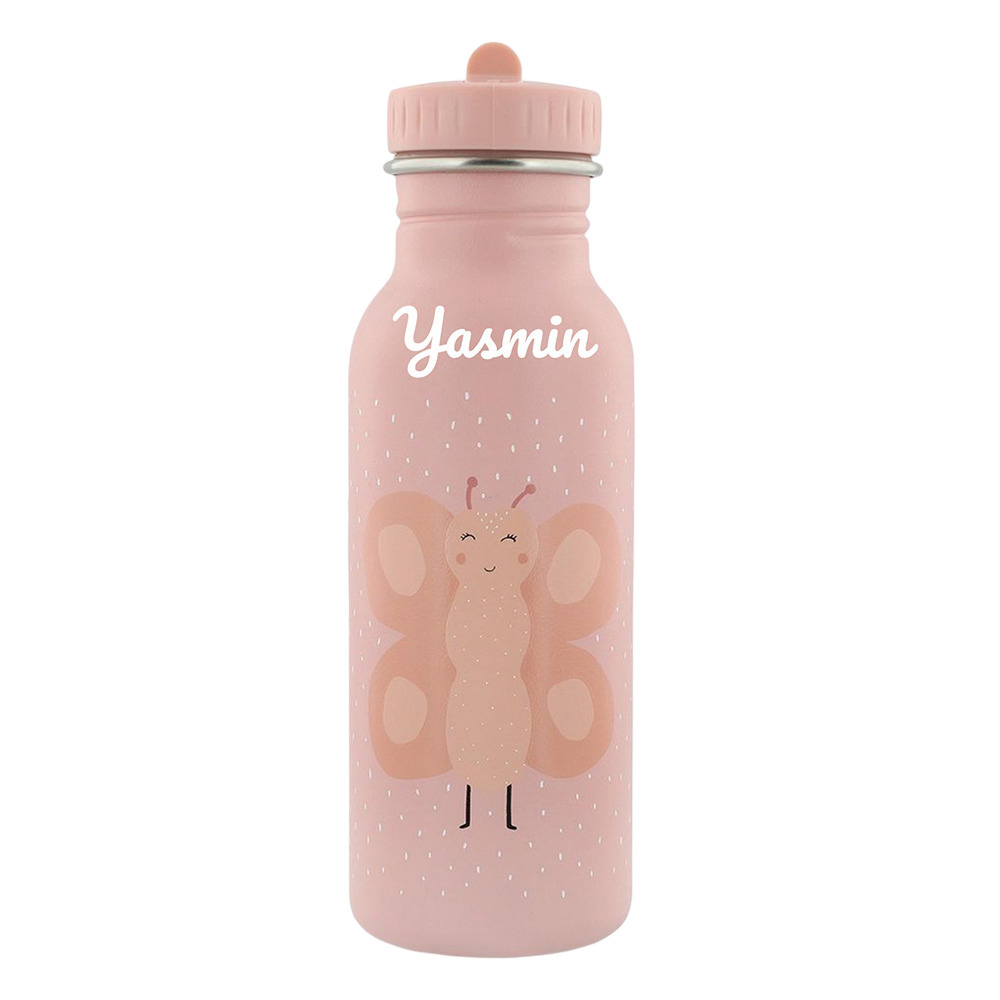 Trixie - Personalized Stainless Steel Water Bottle - Mrs. Butterfly - 500 ml