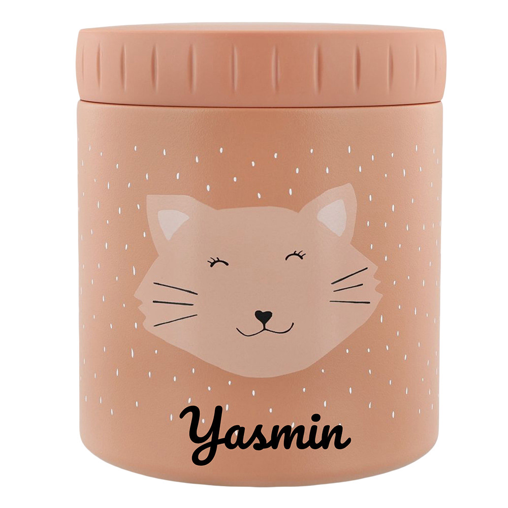Trixie - Personalized Double Wall Insulated Food Jar - Mrs. Cat - 500 ml