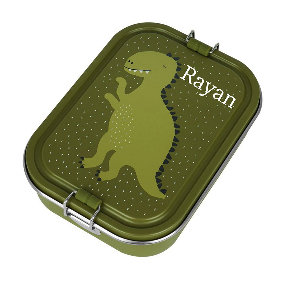 Trixie - Personalized 2-Compartment Lunch Box - Mr. Dino