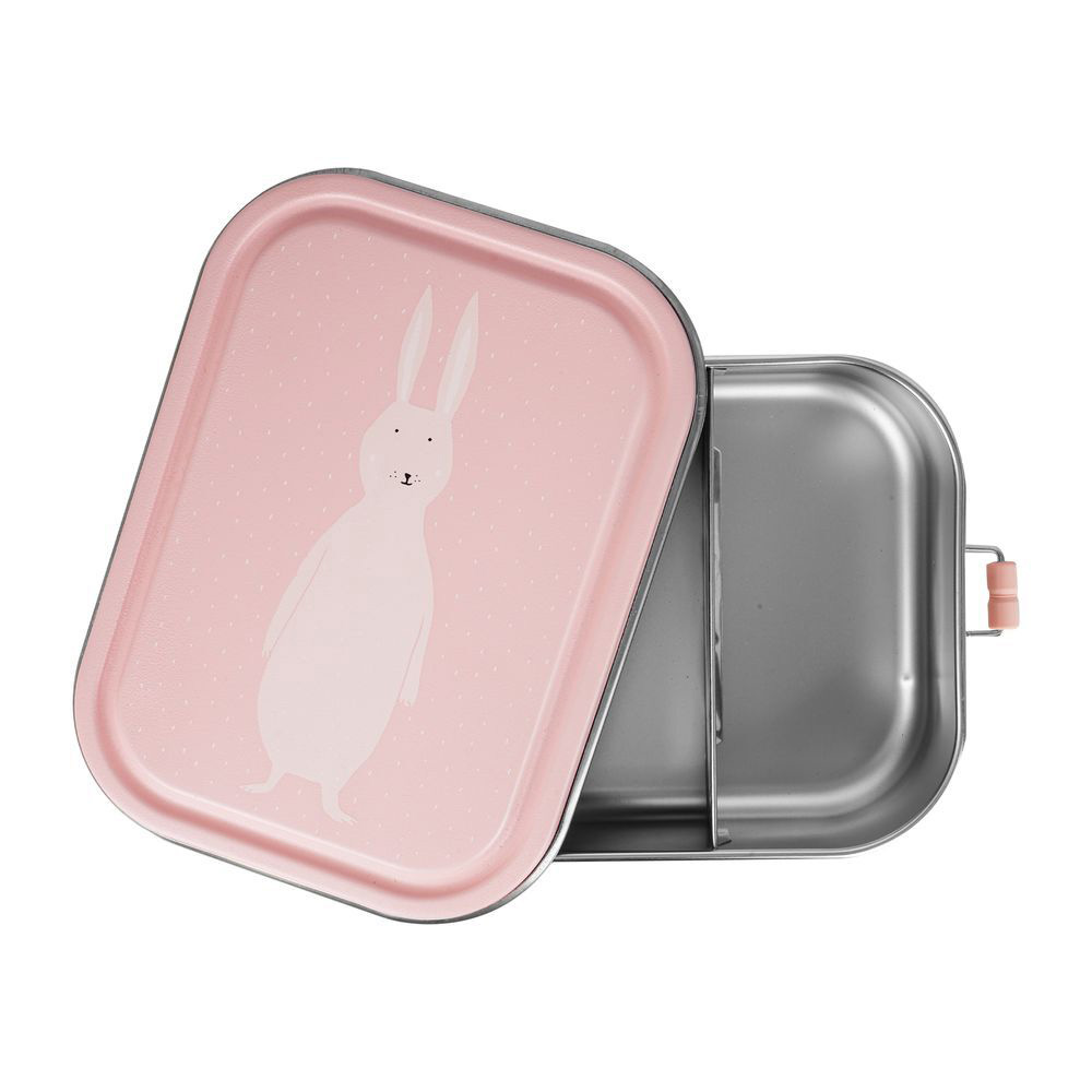 Trixie - Personalized 2-Compartment Stainless Steel Lunch Box - Mrs. Rabbit