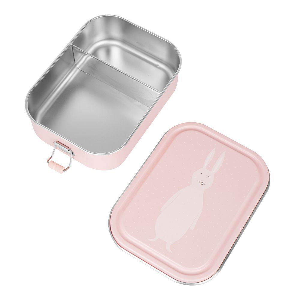 Trixie - Personalized 2-Compartment Stainless Steel Lunch Box - Mrs. Rabbit