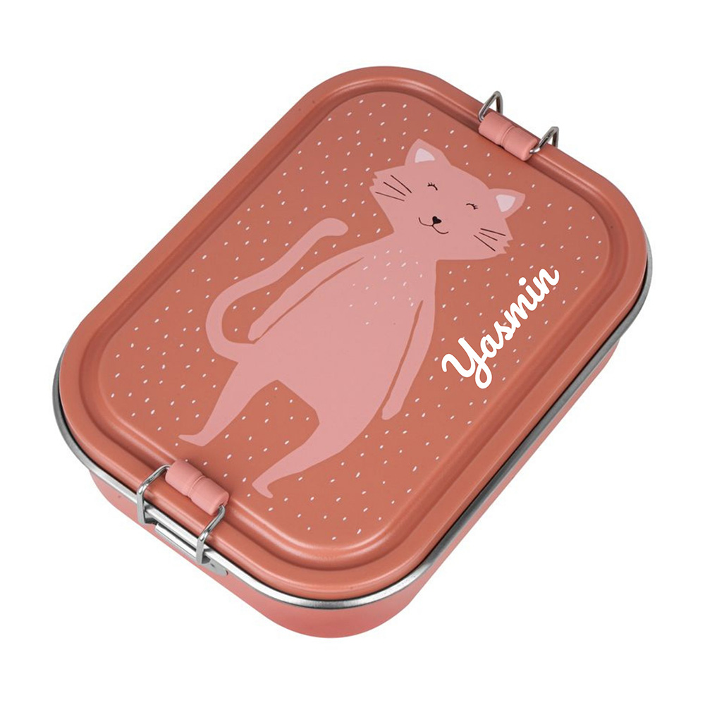 Trixie - Personalized 2-Compartment Lunch Box - Mrs. Cat
