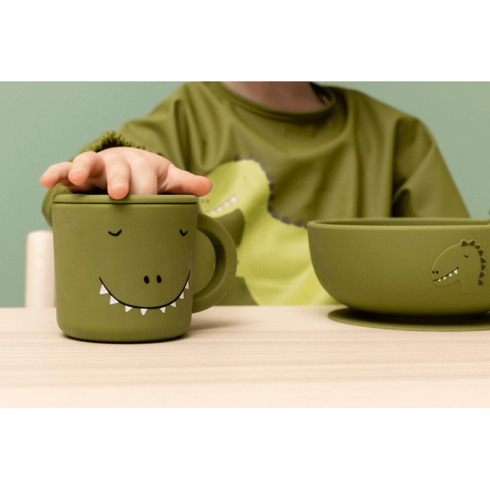 Trixie - Personalized Waterproof Long Sleeves Bib - Mr. Dino