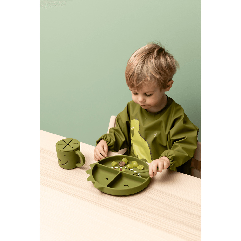 Trixie - Personalized Waterproof Long Sleeves Bib - Mr. Dino