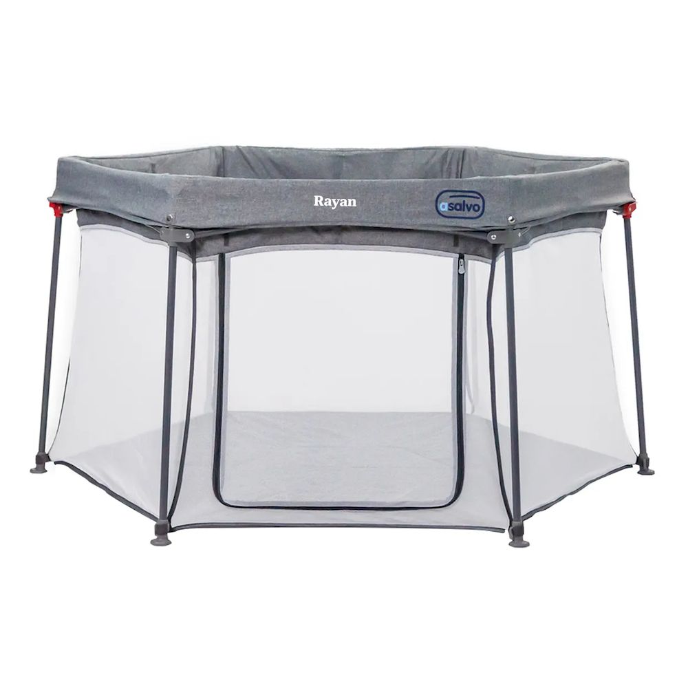 Asalvo - Personalized Luxembourg Hexagon Playpen - Grey