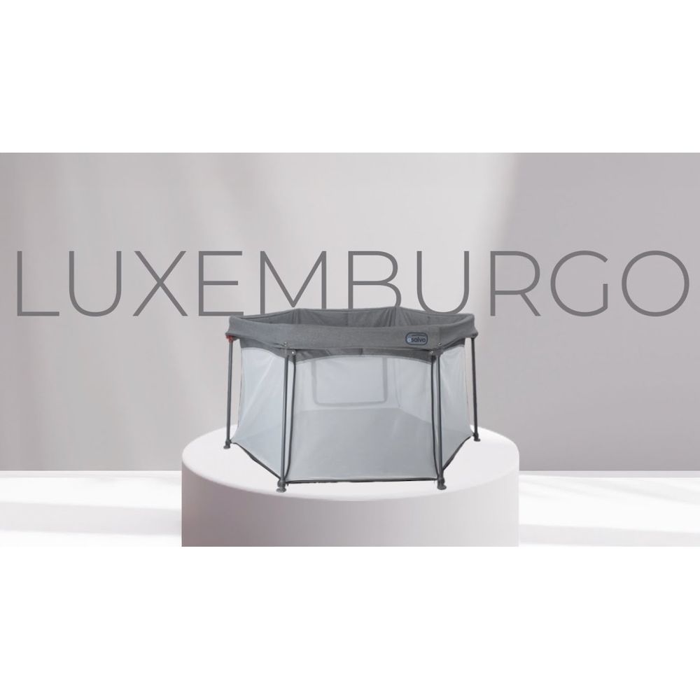 Asalvo - Personalized Luxembourg Hexagon Playpen - Grey