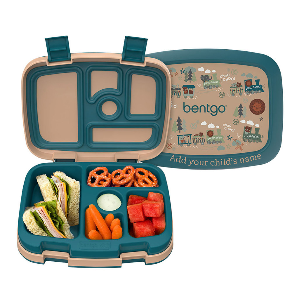 Bentgo - Personalized 5-Compartment Kids Lunch Box - Trains