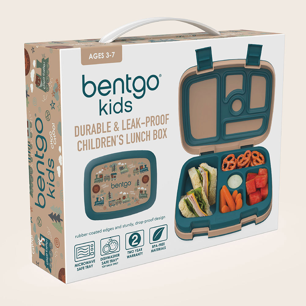 Bentgo - Personalized 5-Compartment Kids Lunch Box - Trains