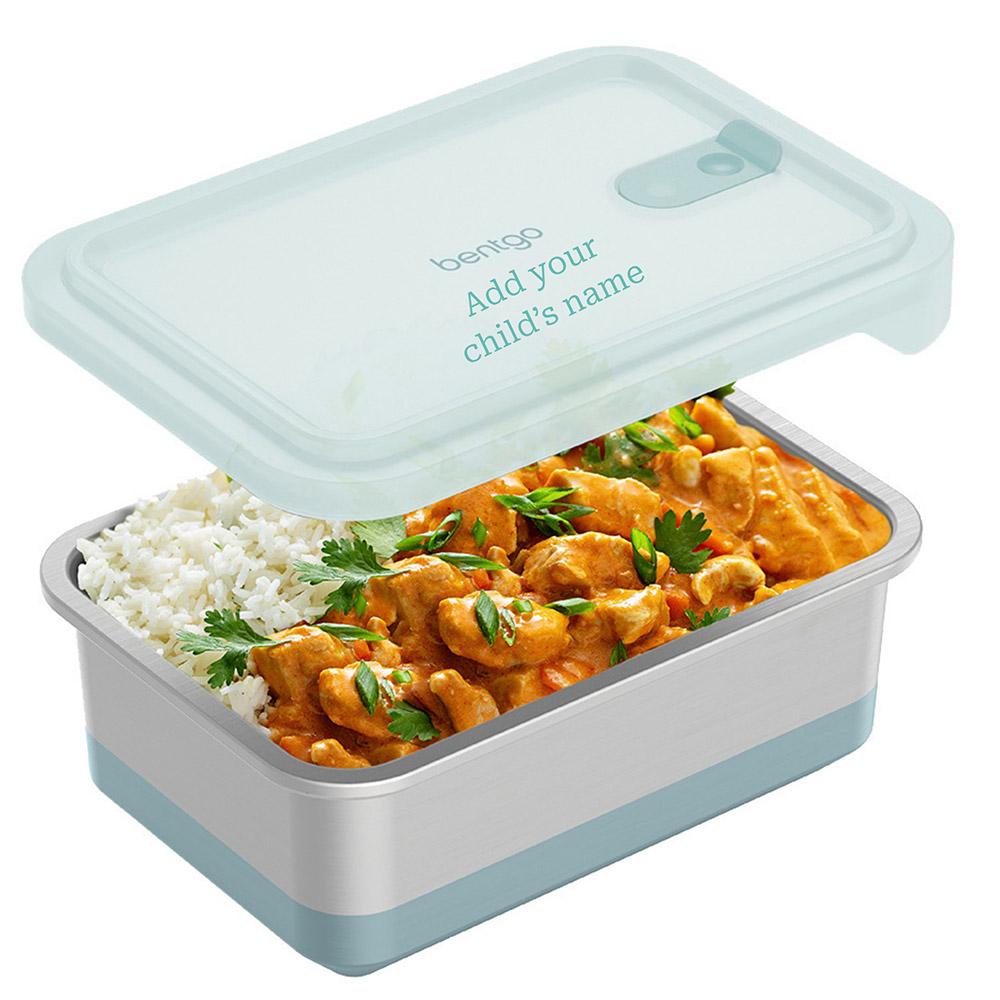 Bentgo - Personalized Microsteel Heat And Eat Lunch Box - Aqua - 2 L