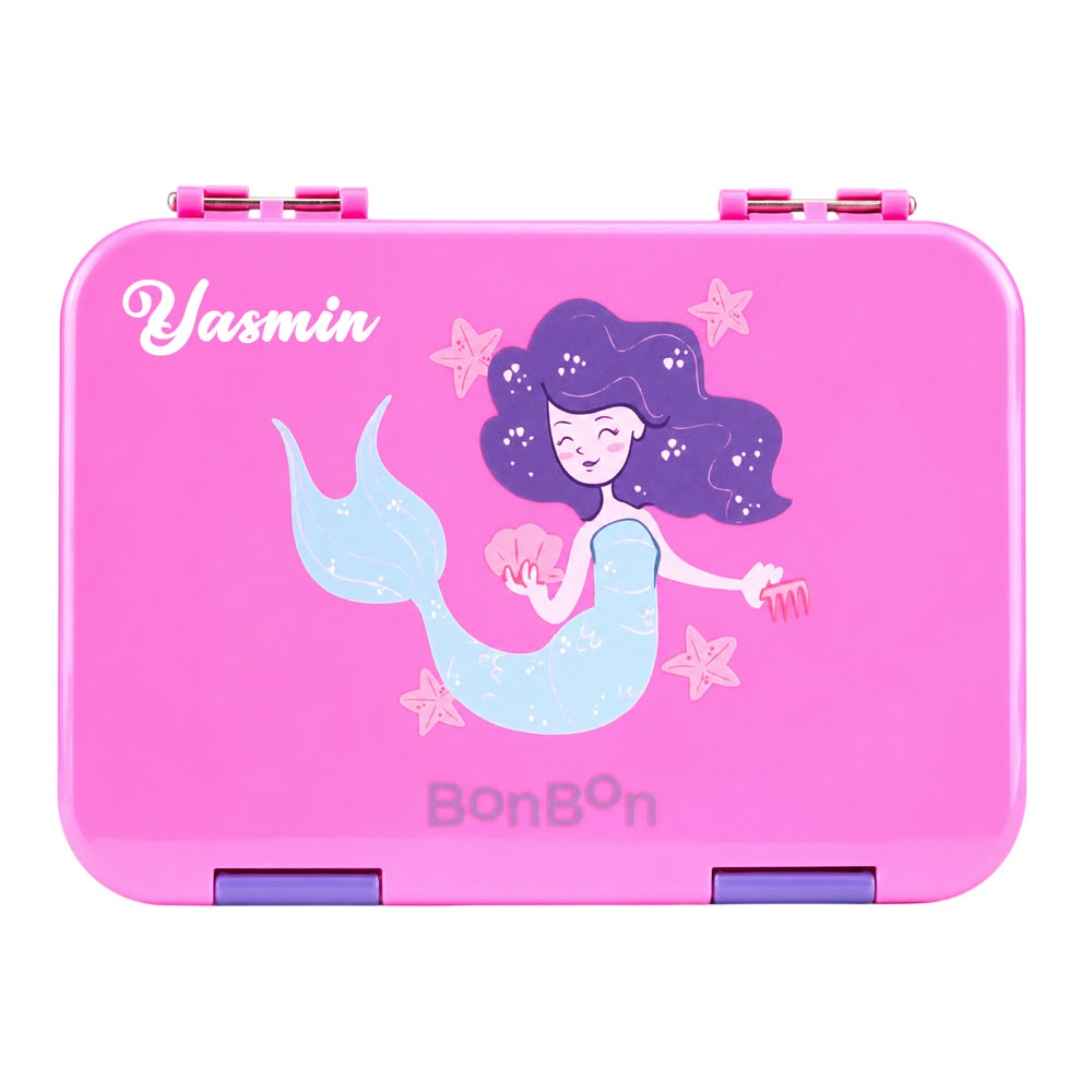 Bonbon - Personalized 4/6-Compartment Lunch Box - Mermaid