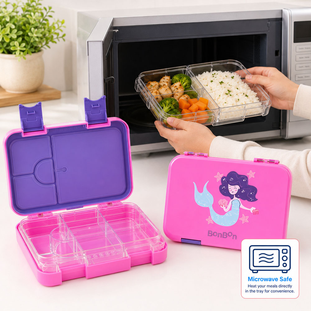 Bonbon - Personalized 4/6-Compartment Lunch Box - Mermaid