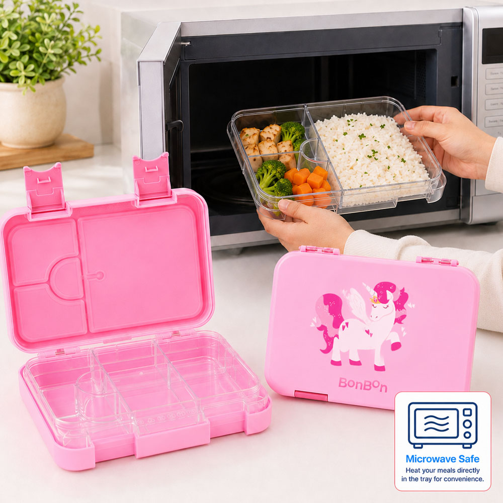 Bonbon - Personalized 4/6-Compartment Lunch Box - Swan