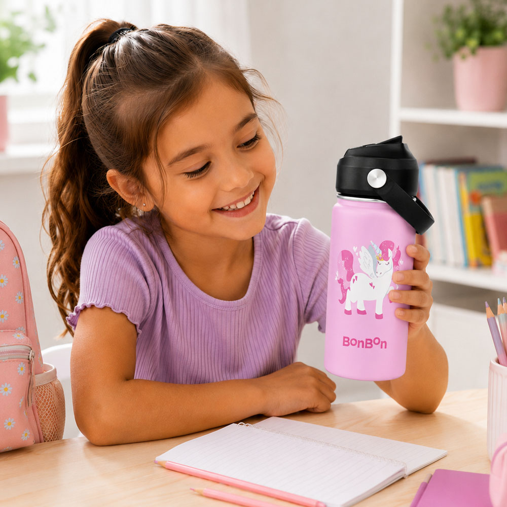 Bonbon - Personalized Stainless Steel Water Bottle - Unicorn - 350 ml