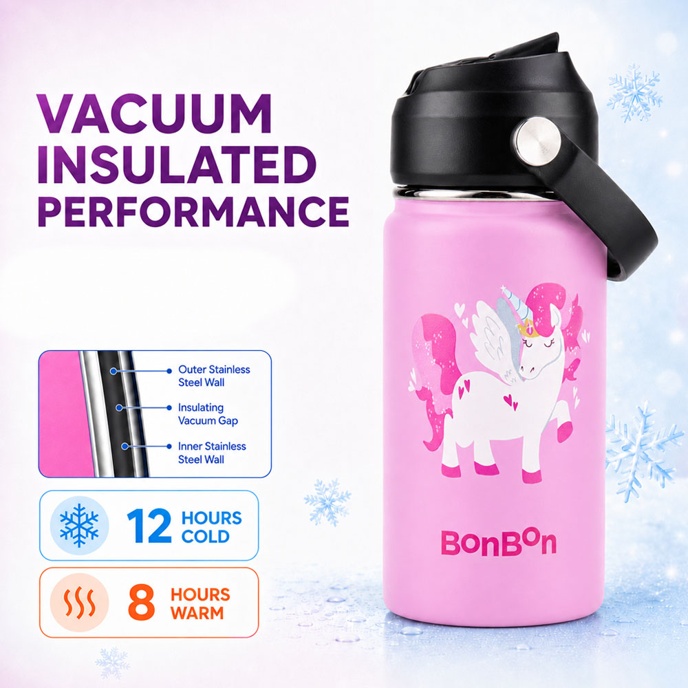 Bonbon - Personalized Stainless Steel Water Bottle - Unicorn - 350 ml