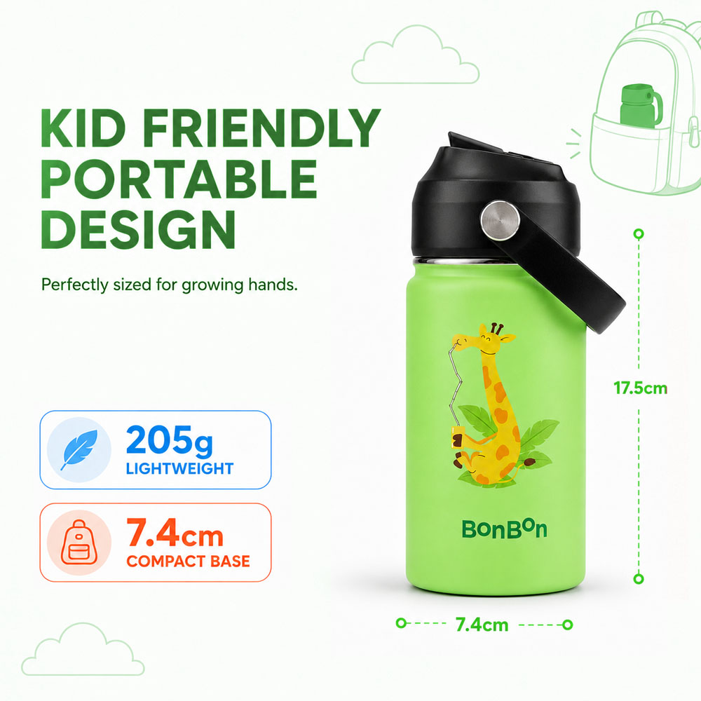 Bonbon - Personalized Stainless Steel Water Bottle - Giraffe - 350 ml