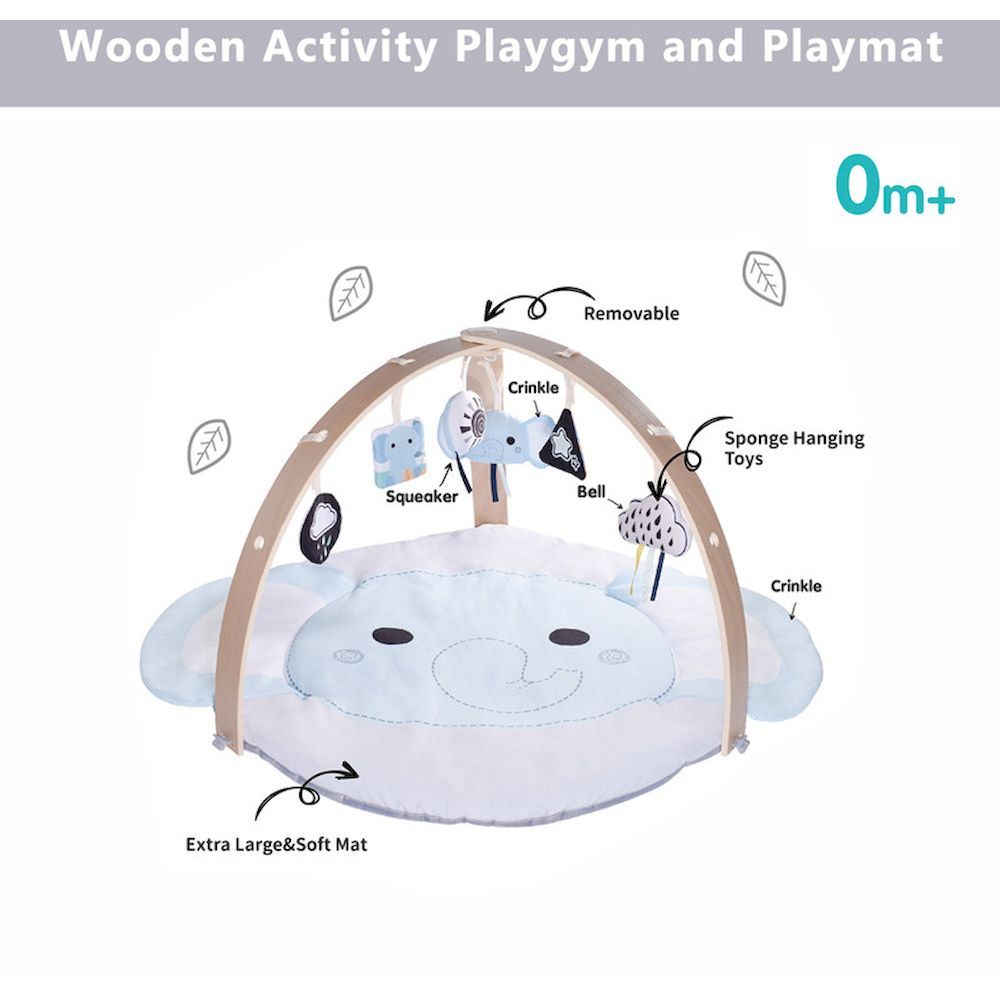 Factory Price - Personalized Nyra Activity Play Gym With Plush Toys - Elephant