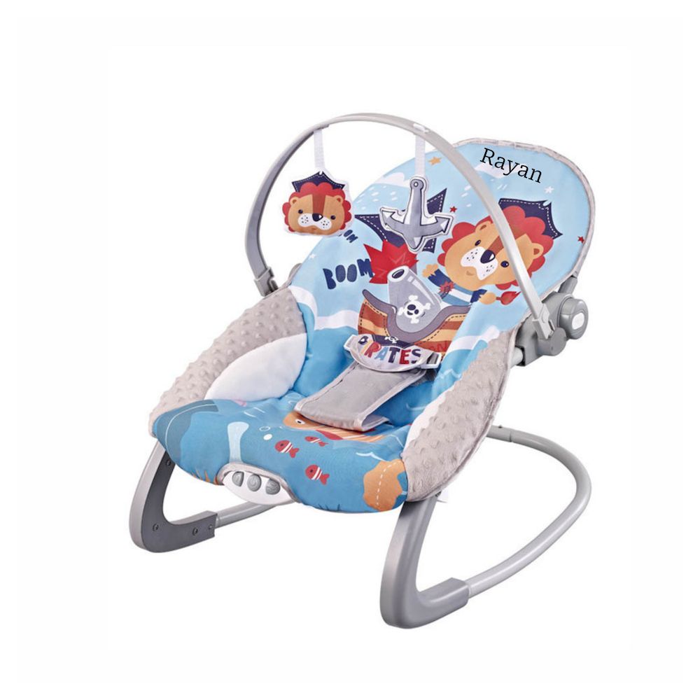 Factory Price - Personalized Printed Baby Bouncer With Music And Toys - Pirate Lion