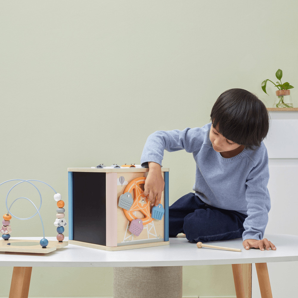 PolarB - Personalized 8-In-1 Wooden Activity Cube