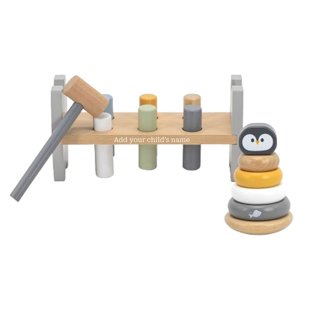 PolarB - Personalized 2-In-1 Penguin Stacker And Pounding Bench