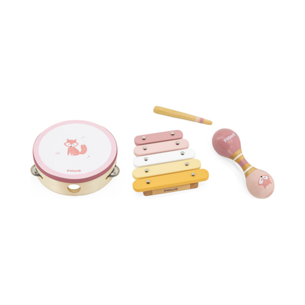 PolarB - Personalized Fox Wooden Music Set - 4 Pc Set
