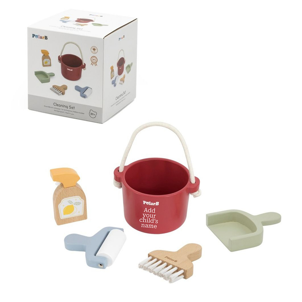 PolarB - Personalized Wooden Cleaning Set - 5 Pc Set