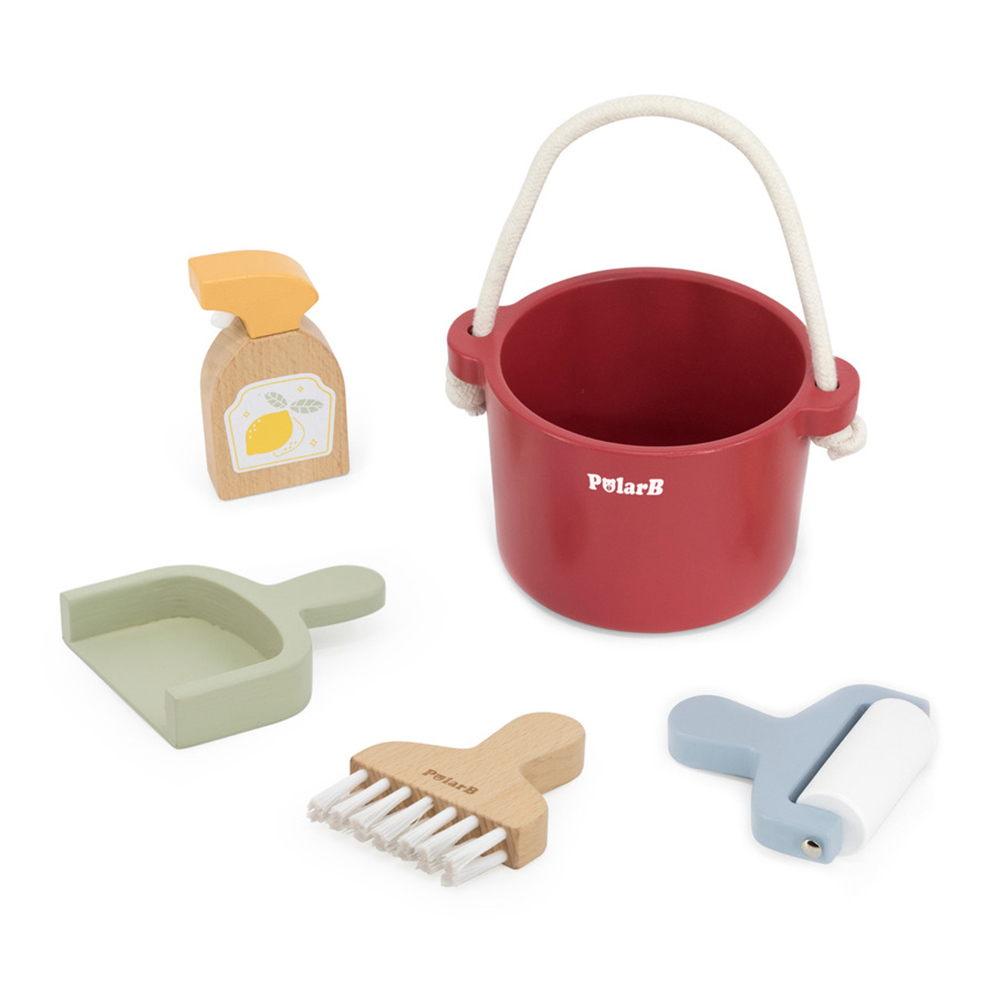 PolarB - Personalized Wooden Cleaning Set - 5 Pc Set