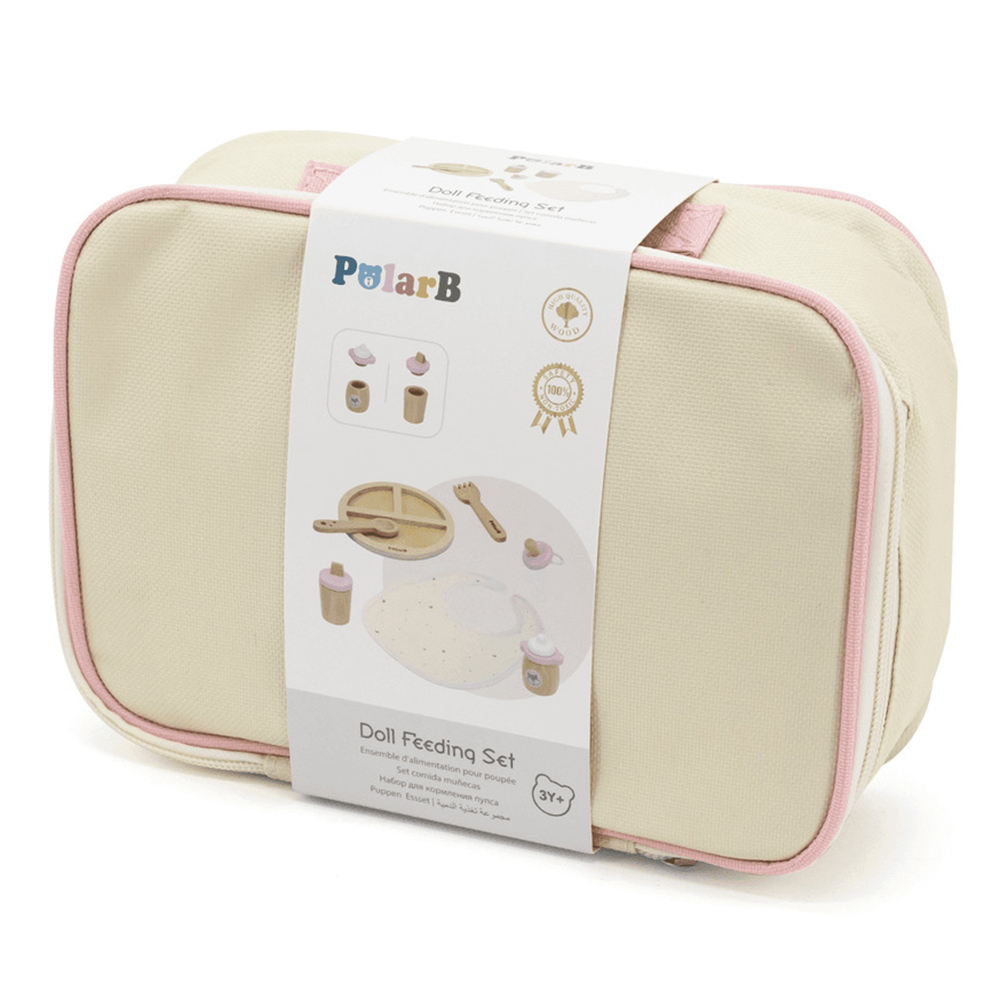 PolarB - Personalized Wooden Baby Doll Feeding Set - 8 Pc Set