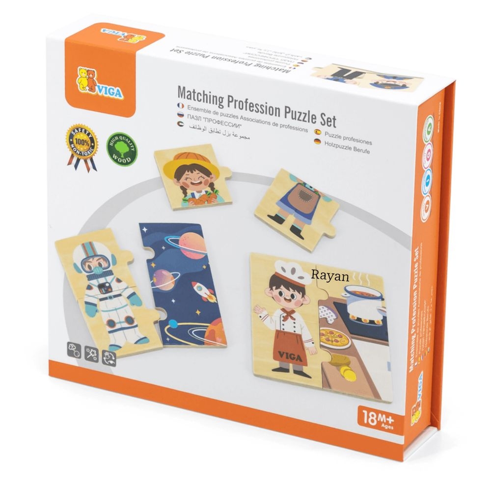Viga - Personalized Profession Mix & Match Puzzle Set - Multicolor - 32 Pcs