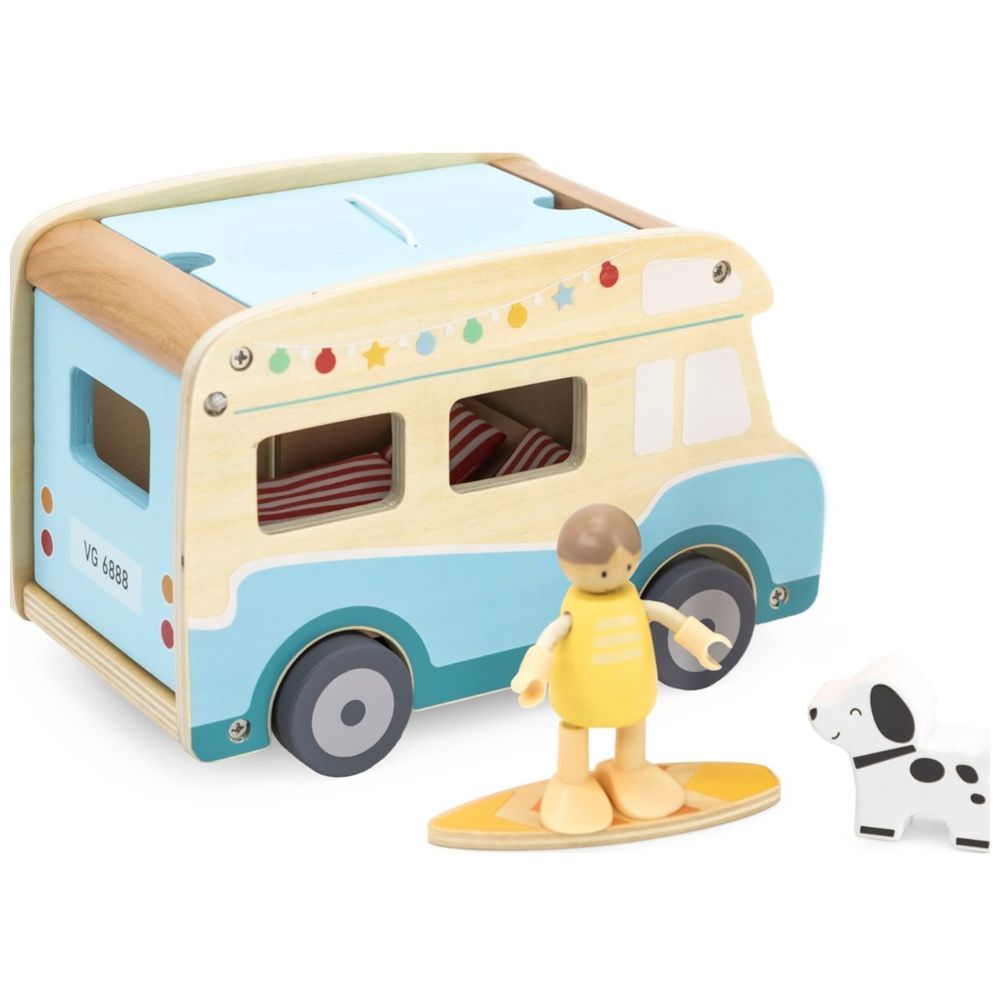 Viga - Personalized Wooden Camper Van Playset - Multicolor - 12 Pcs