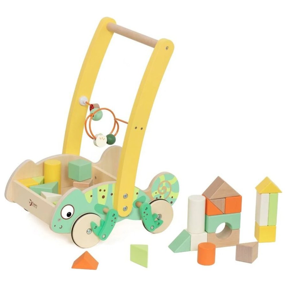 Classic World - Personalized Baby Walker With Blocks - 28 Pc Set