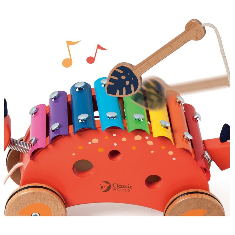 Classic World - Personalized 2-In-1 Dinosaur Xylophone And Pull Toy