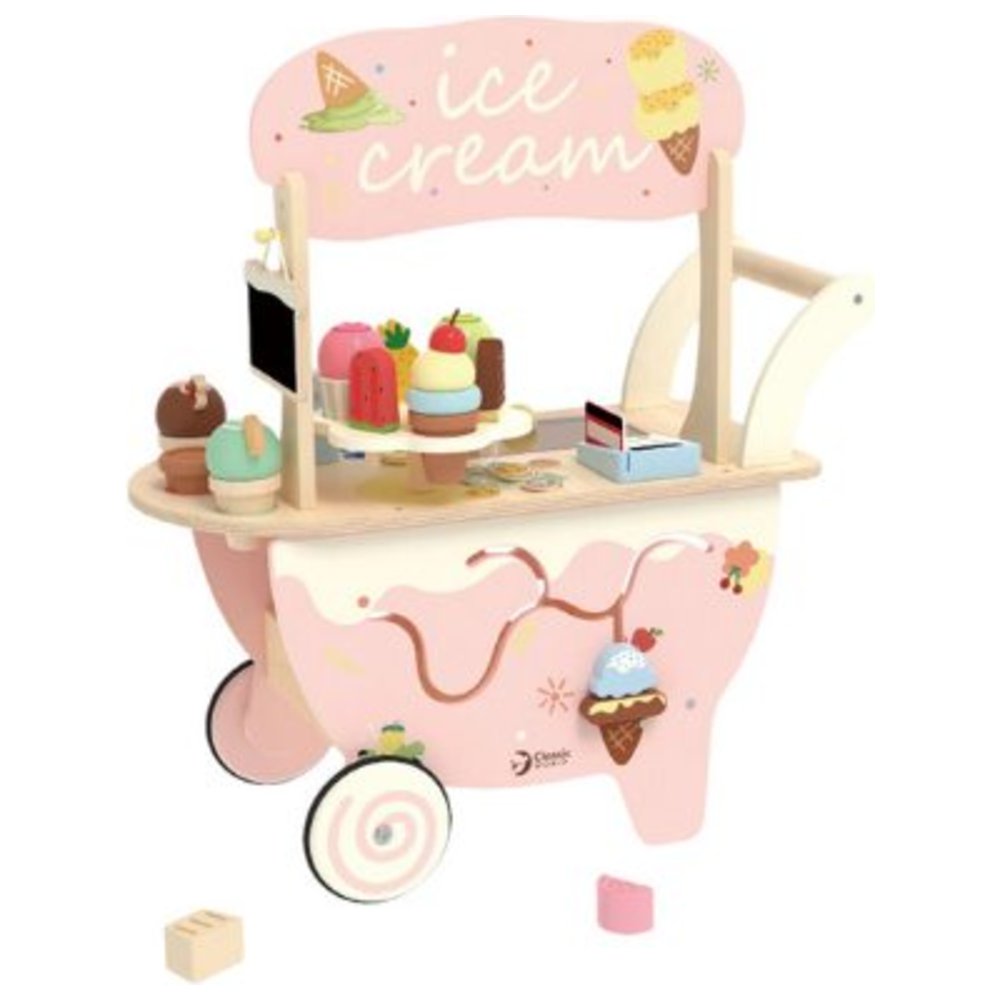 Classic World - Personalized Ice Cream Cart Playset - 40 Pc Set