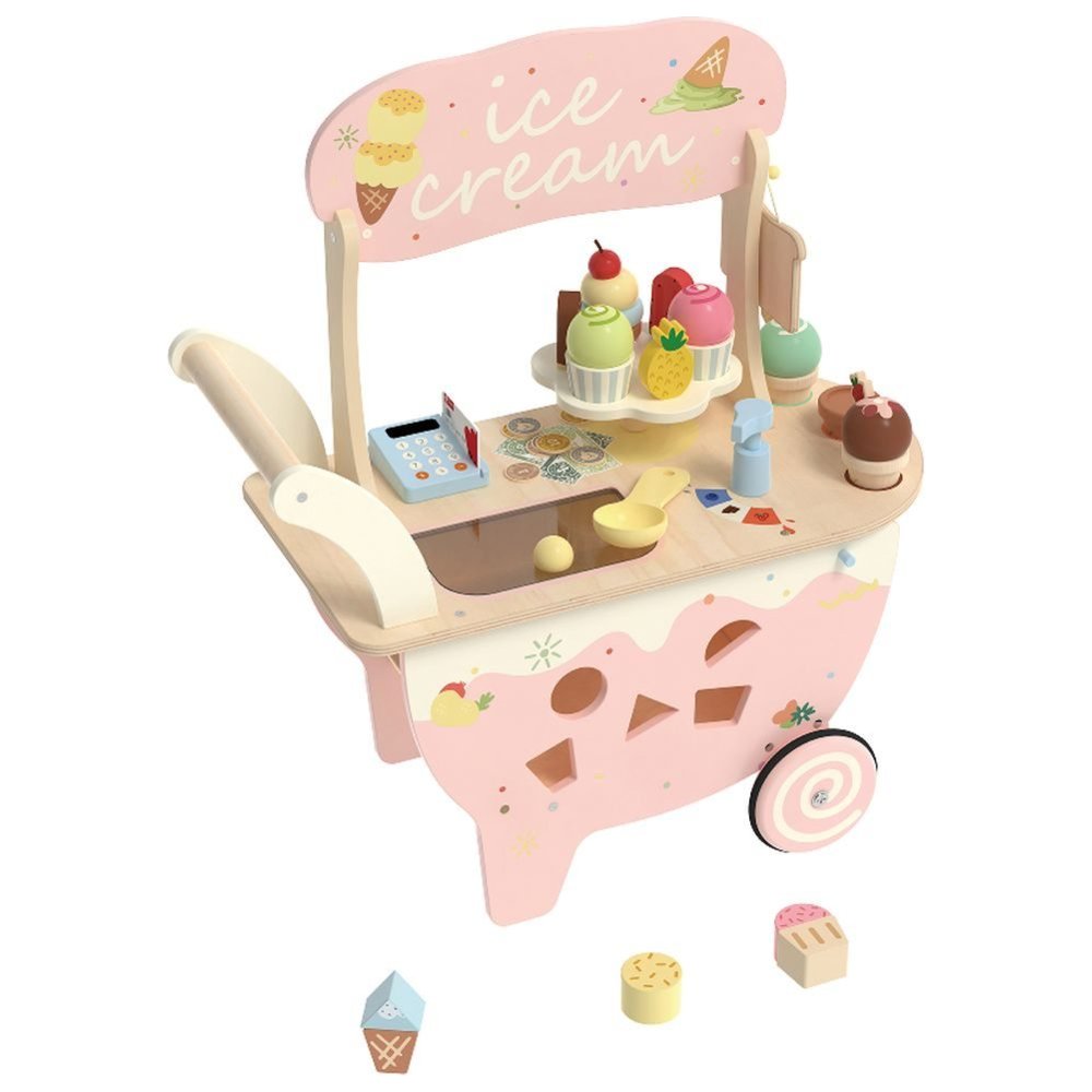 Classic World - Personalized Ice Cream Cart Playset - 40 Pc Set
