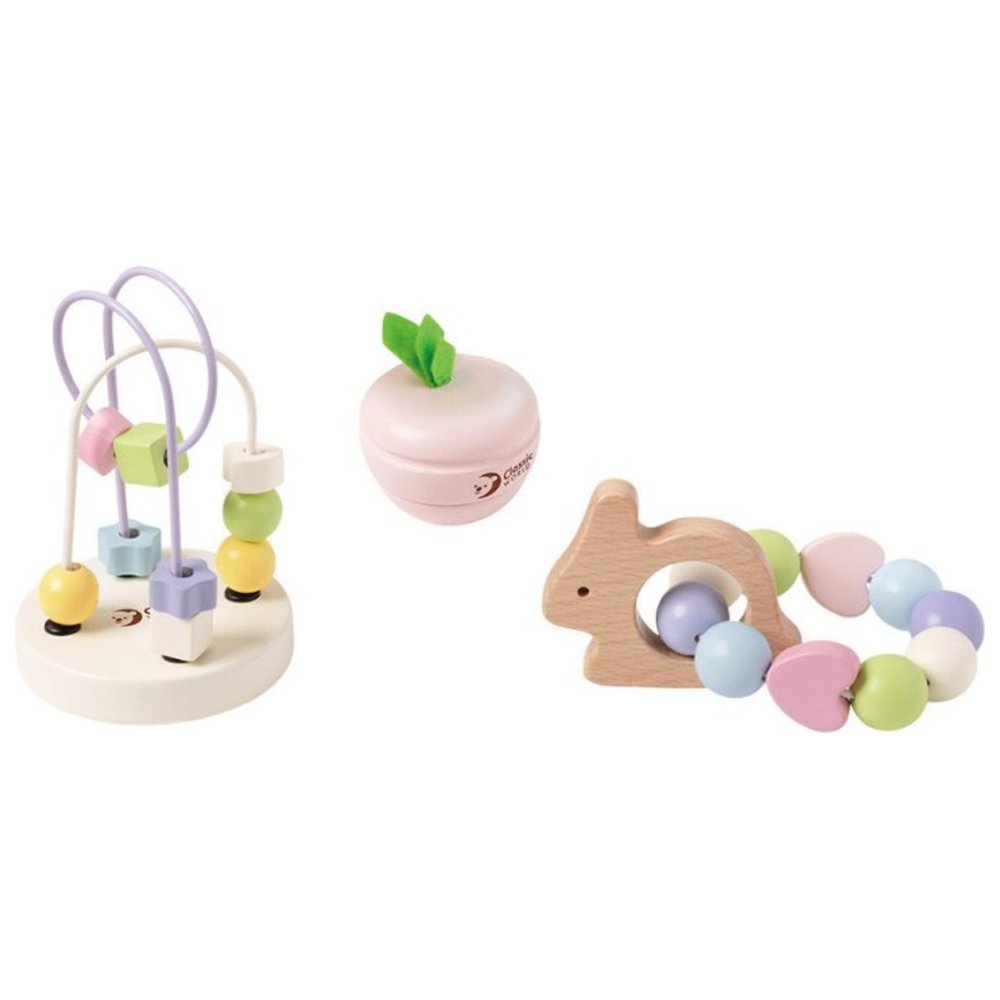 Classic World - Personalized Wooden Mara Baby Playset - 3 Pc Set