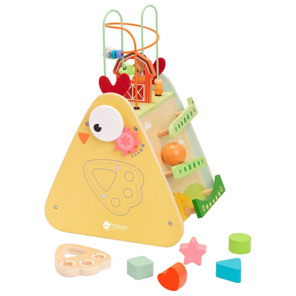 Classic World - Personalized 6-In-1 Happy Hen Wooden Activity Box