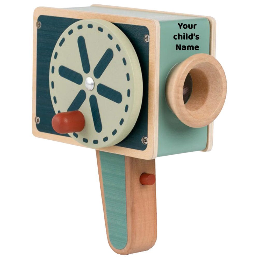 Classic World - Personalized Wooden Vintage Movie Camera