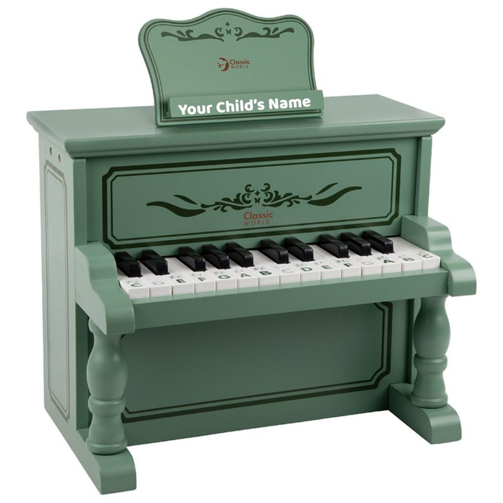 Classic World - Personalized Wooden Vintage Piano - Green