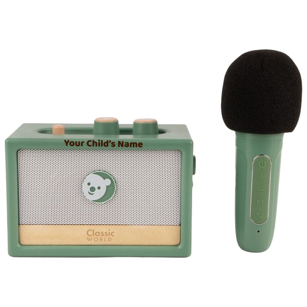 Classic World - Personalized Wooden Mini Retro Tunes - 4 Pc Set