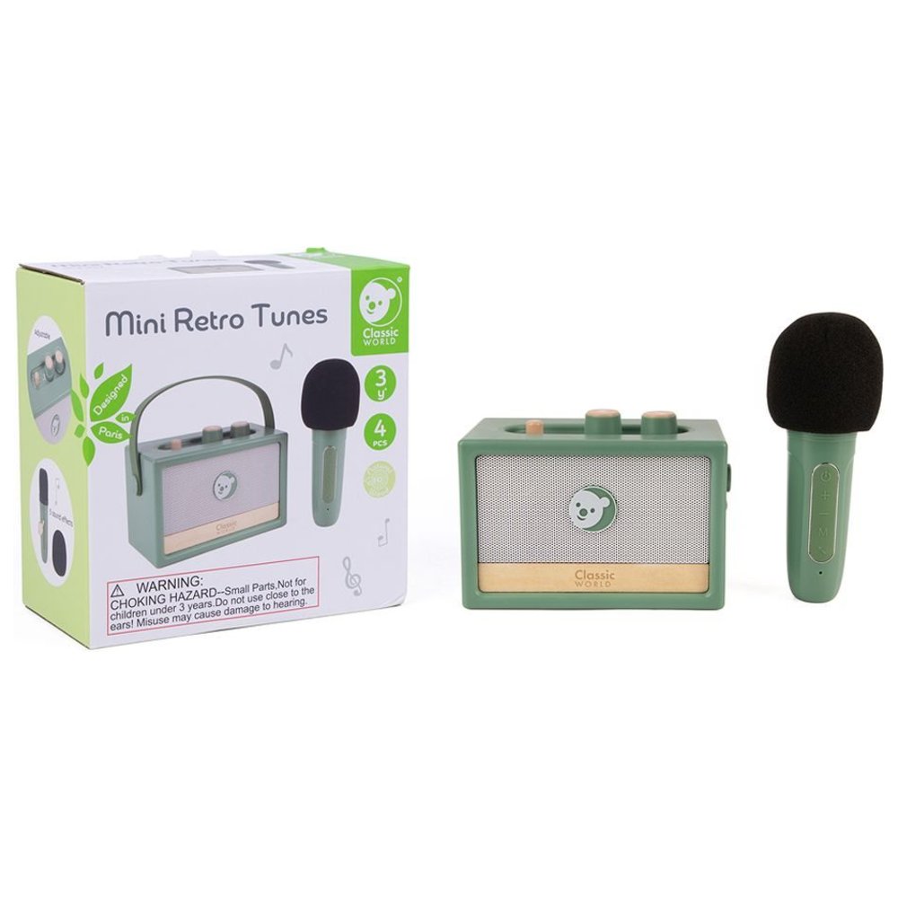Classic World - Personalized Wooden Mini Retro Tunes - 4 Pc Set