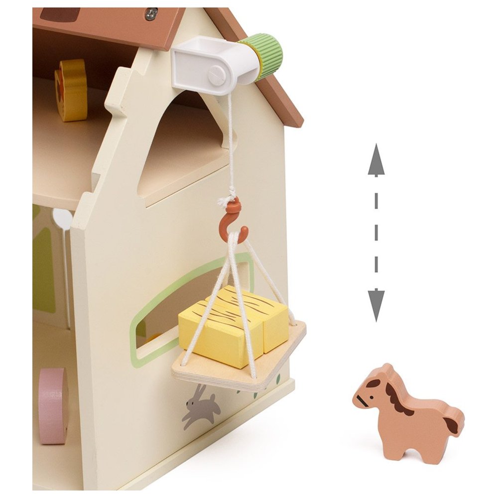 Classic World - Personalized Wooden Vintage Farm Playset - 17 Pc Set