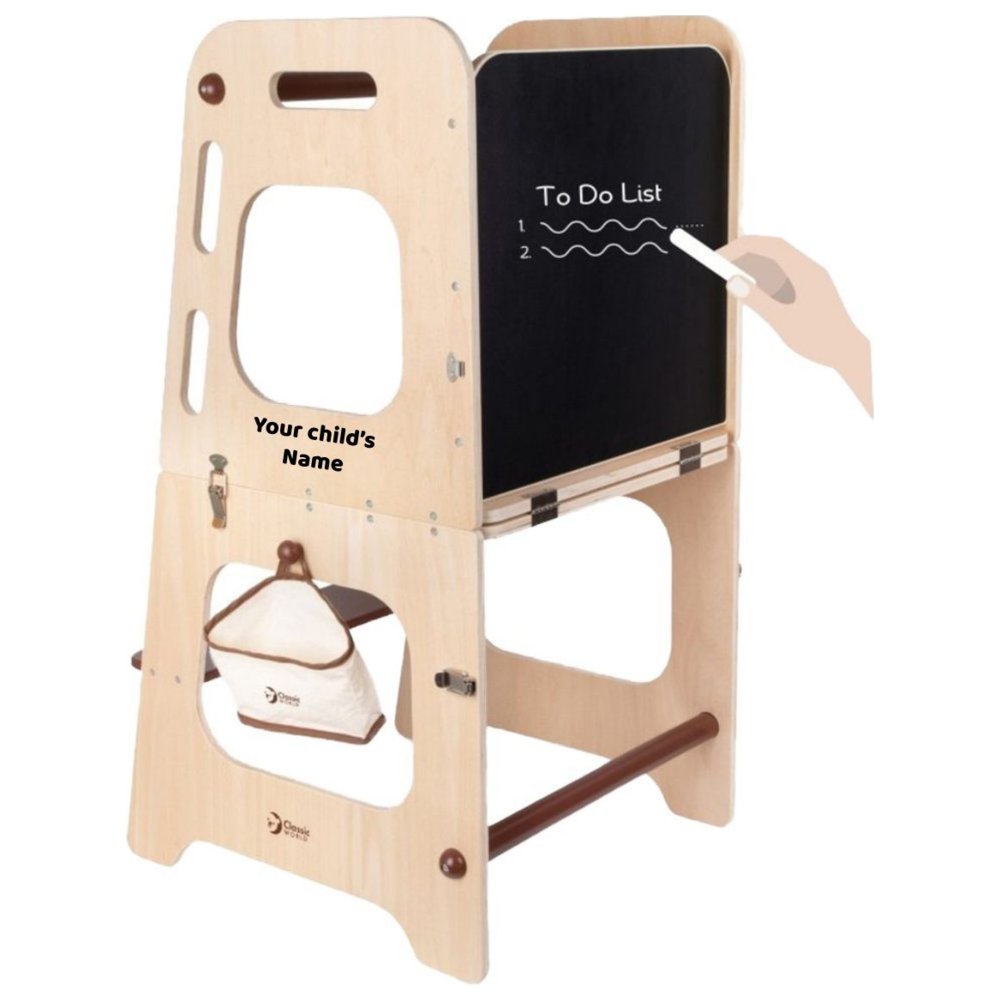 Classic World - Personalized Wooden Convertible Helper Tower Table