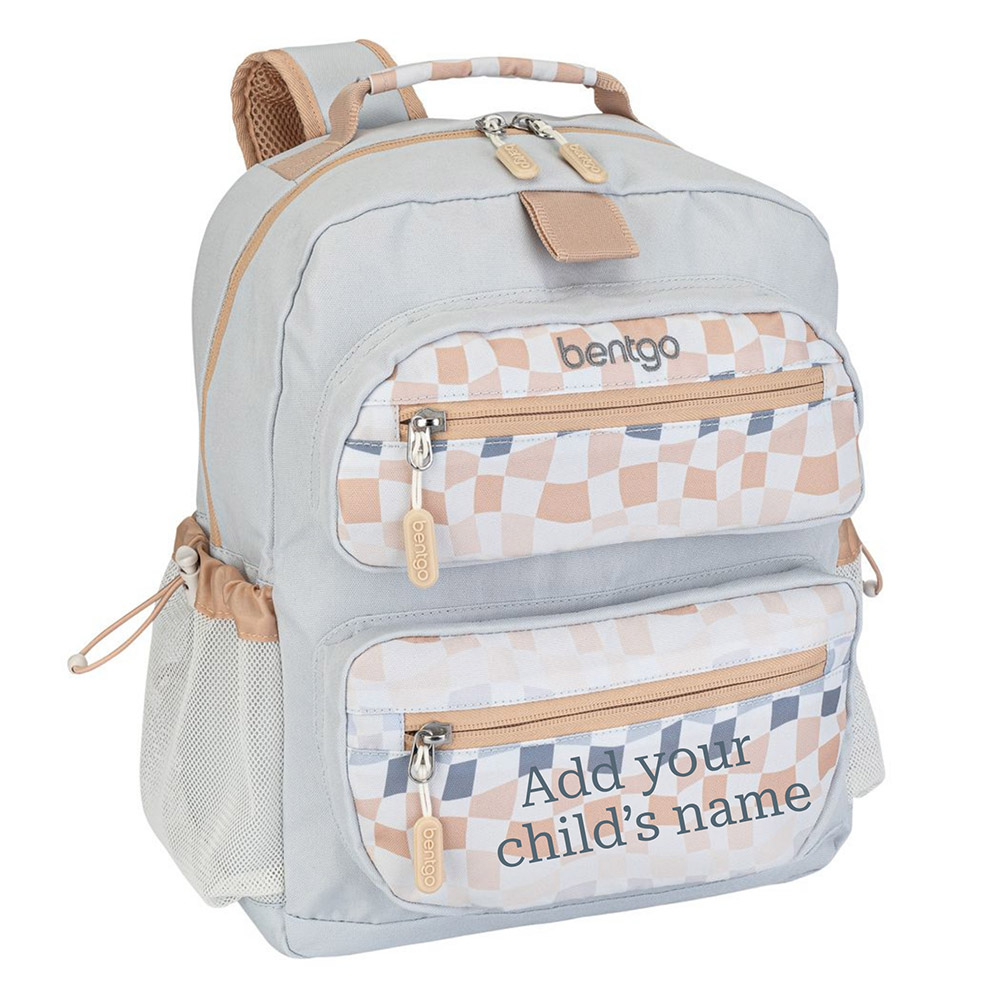 Bentgo - Personalized Kids Whimsy And Wonder Backpack - Checker Gradient - 14-Inch