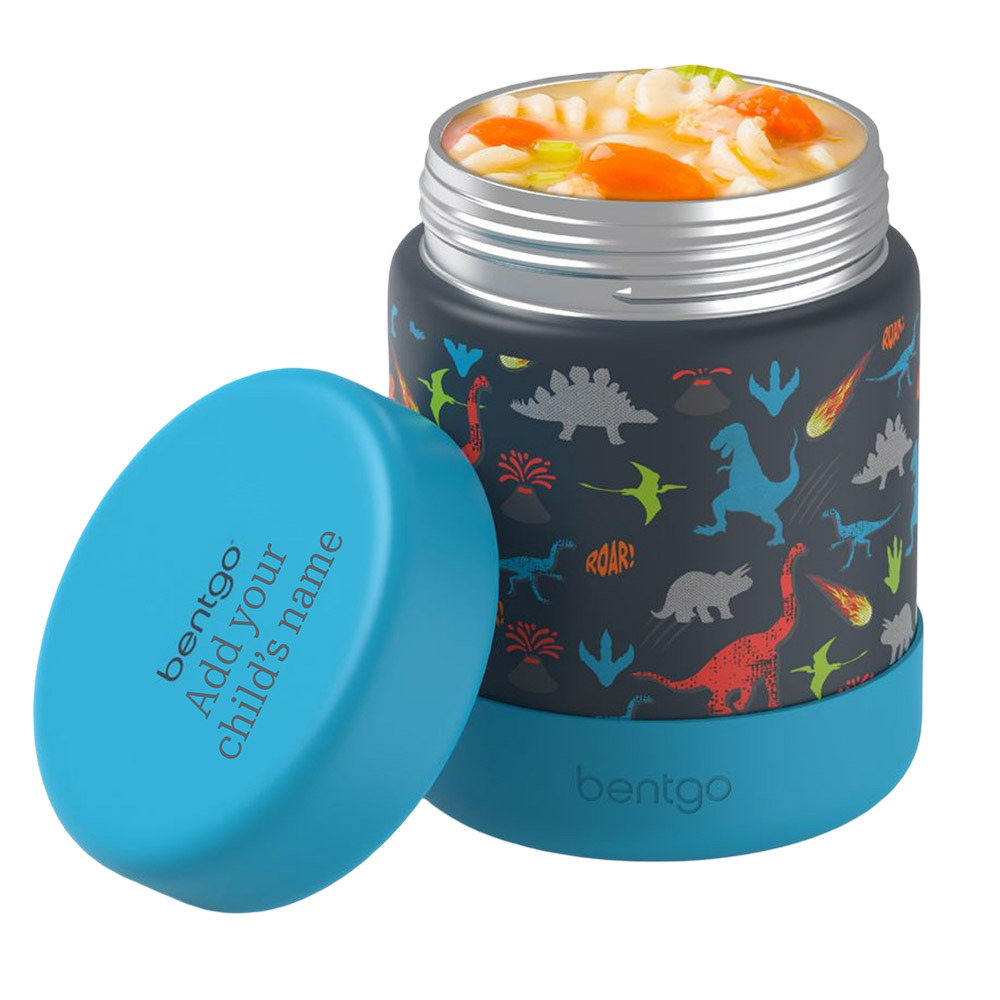 Bentgo - Personalized Kids Stainless Steel Insulated Food Jar - Dino - 330 ml