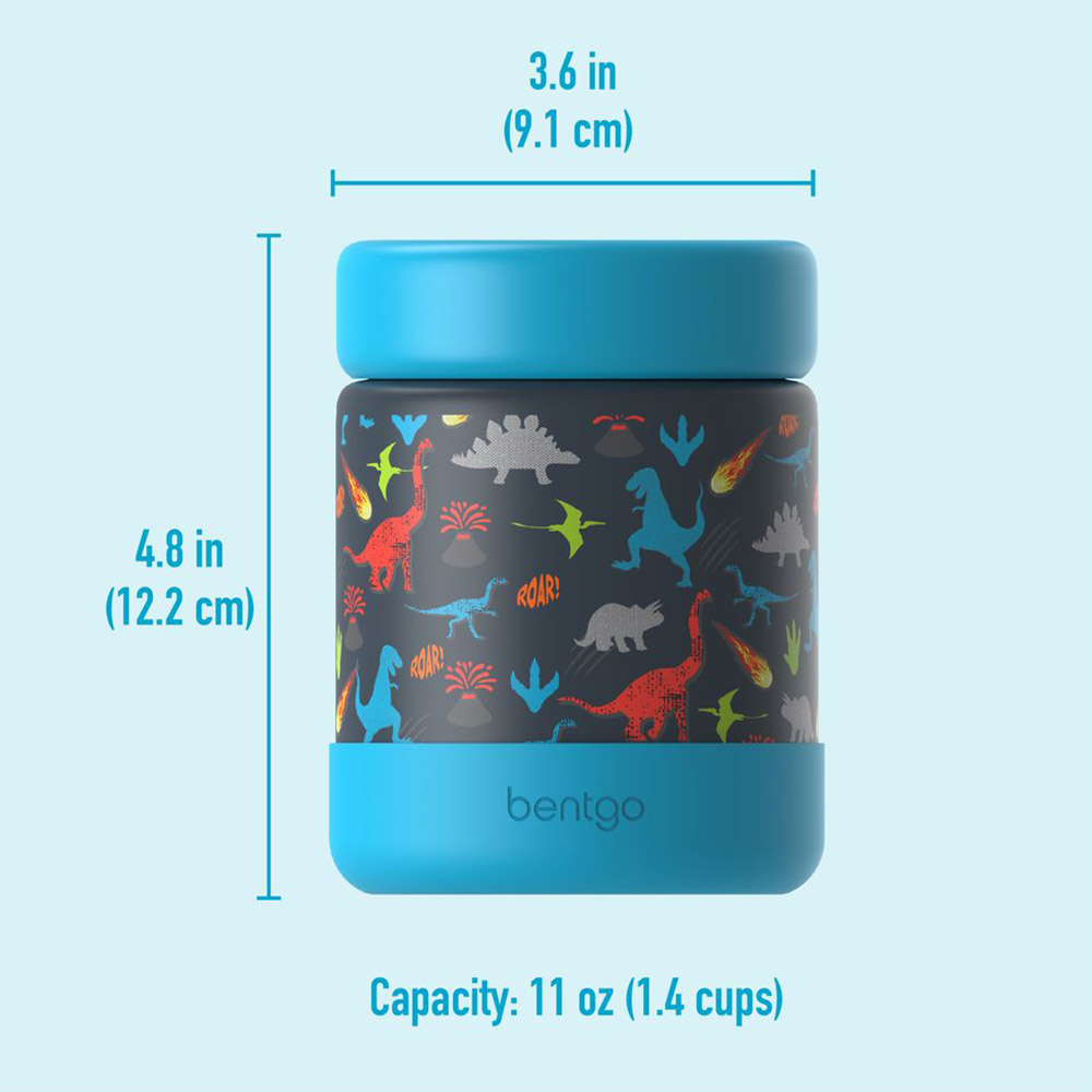 Bentgo - Personalized Kids Stainless Steel Insulated Food Jar - Dino - 330 ml