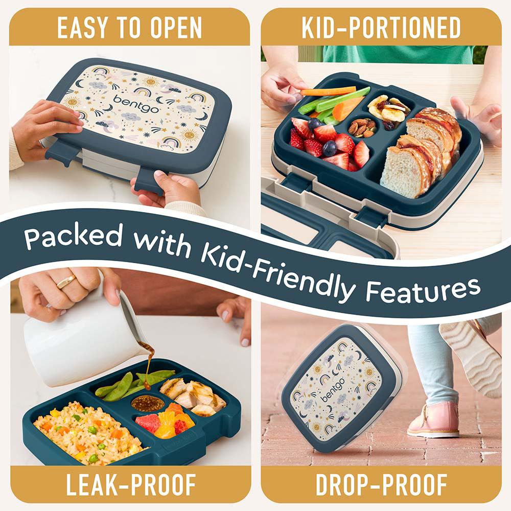 Bentgo - Personalized 5-Compartment Kids Lunch Box - Skies