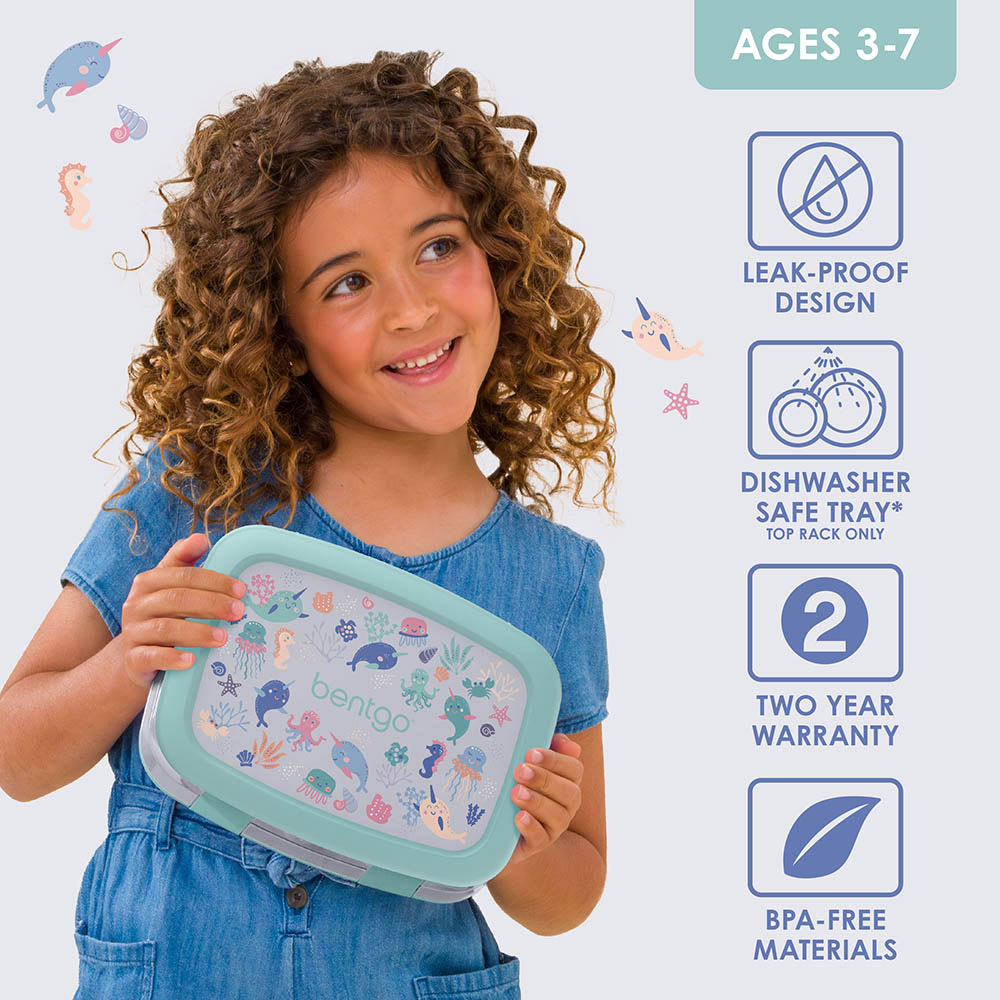 Bentgo - Personalized 5-Compartment Kids Lunch Box - Sea Life