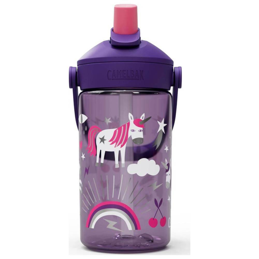 Camelbak - Personalized Kids Thrive Flip Straw Water Bottle - Unicorn Party - 0.4 L