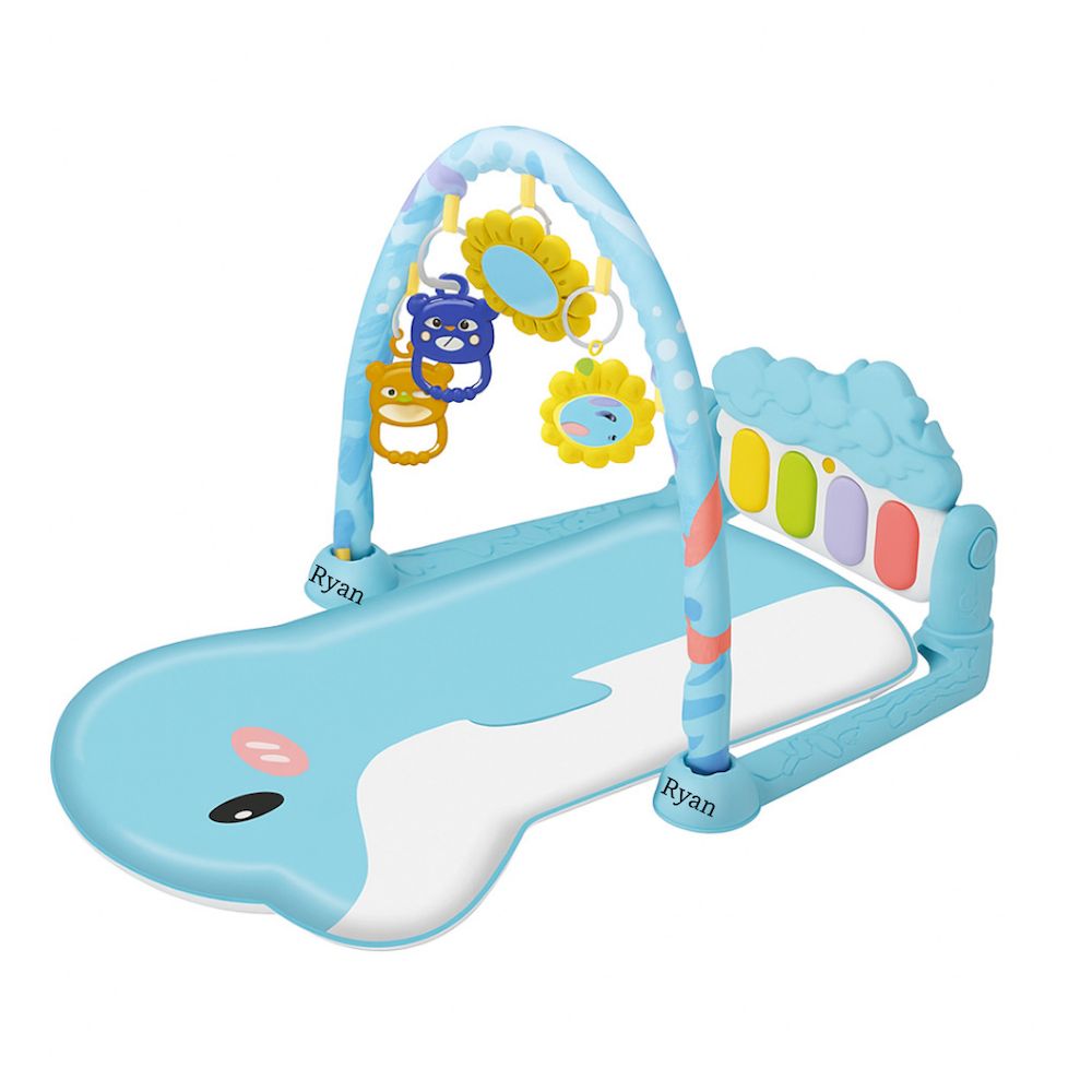Factory Price - Personalized Baby Dolphin Play Gym With Hanging Toys - Blue