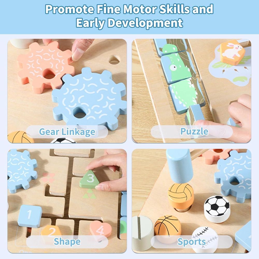 Factory Price - Personalized Wooden Double-Sided Montessori Activity Board
