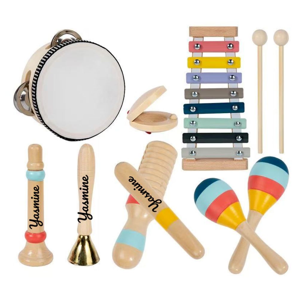 Factory Price - Personalized Wooden Montessori Music Instruments - 10 Pc Set